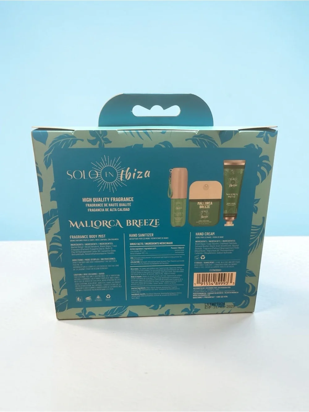 Mallorca Breeze Fragrance Body Mist & Hand Care Gift Set - Blue Coconut